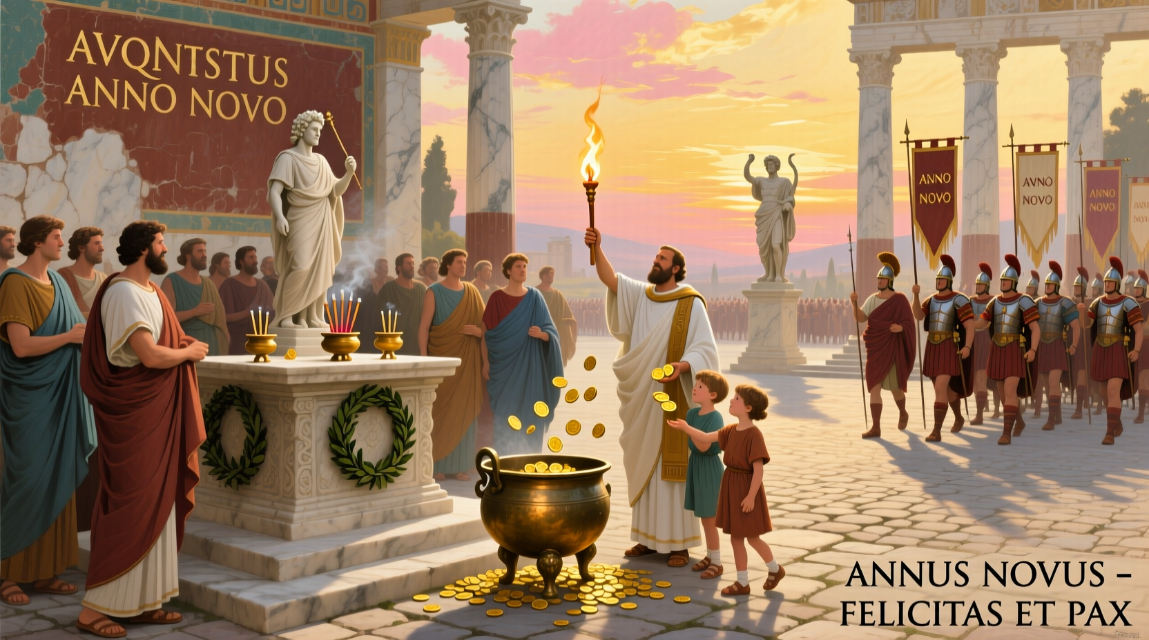 how did the romans celebrate new year