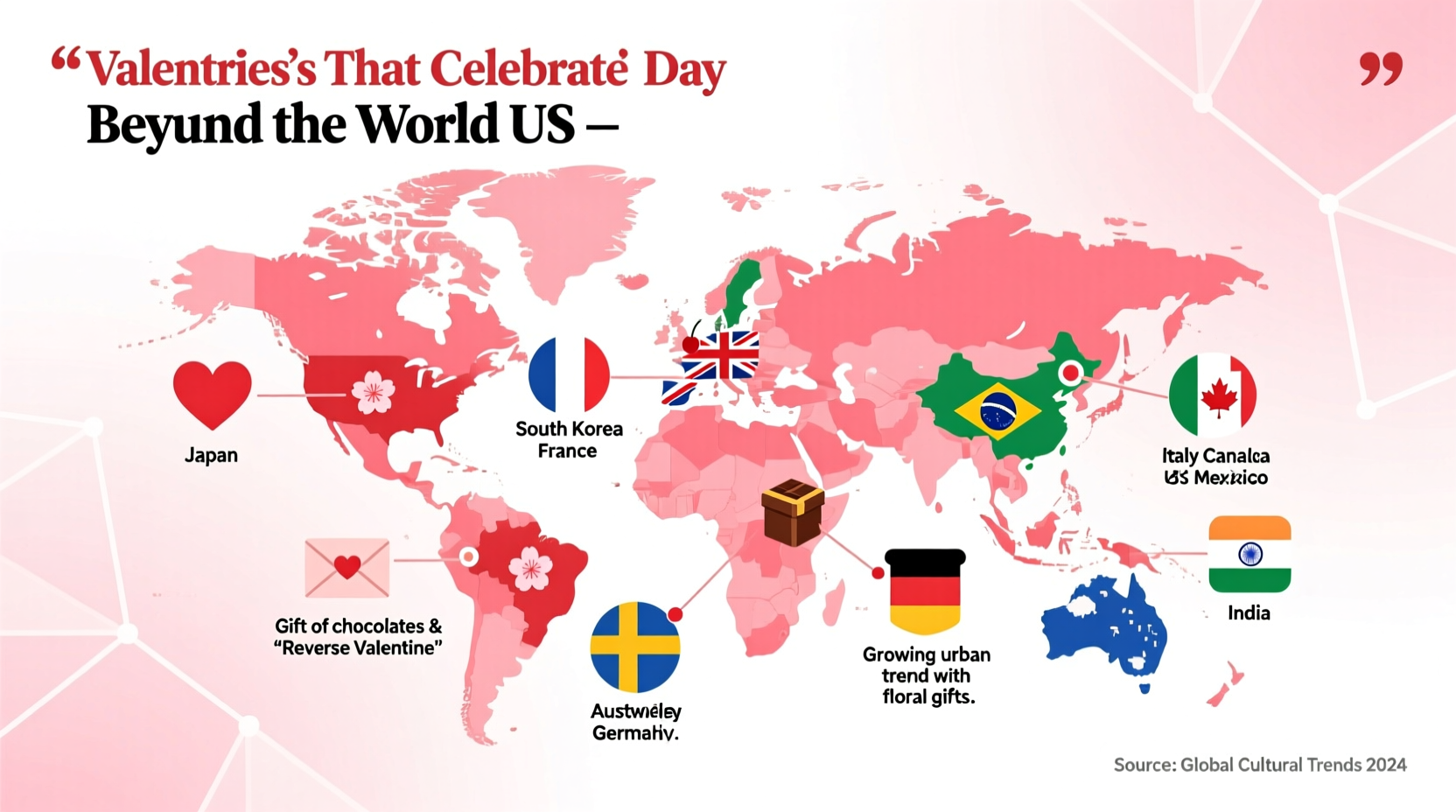 what other nations celebrate valentines day besides the us