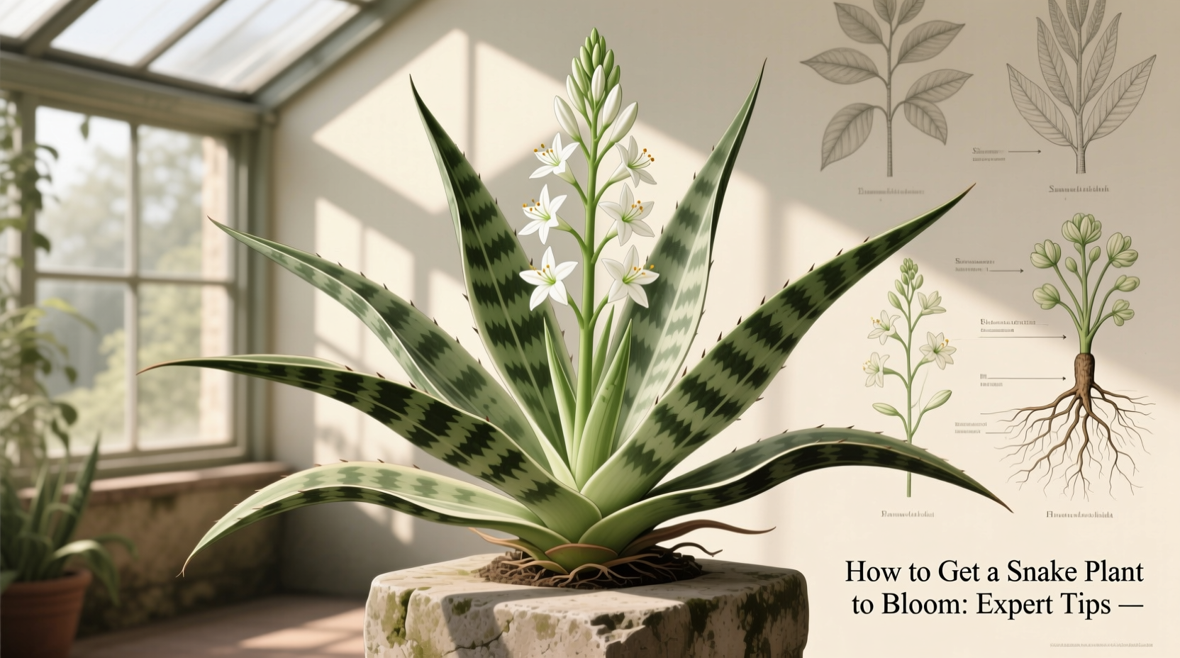 how to get a snake plant to bloom