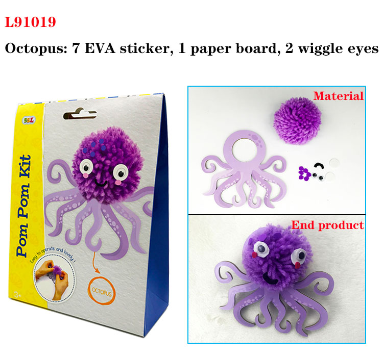Diy Toys For Kids Woolen Yarn Pom Pom Animal Kit