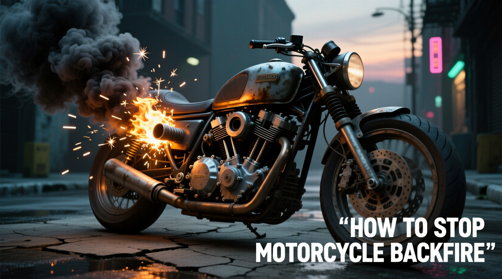 motorcycle backfiring causes how to stop it