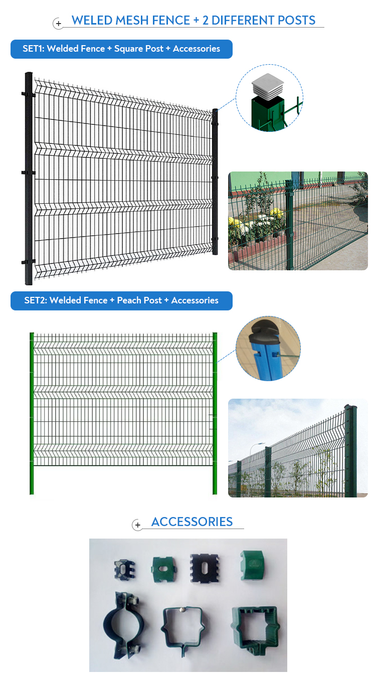 Factory price galvanized steel welded bending fence 3D curved metal welded wire mesh