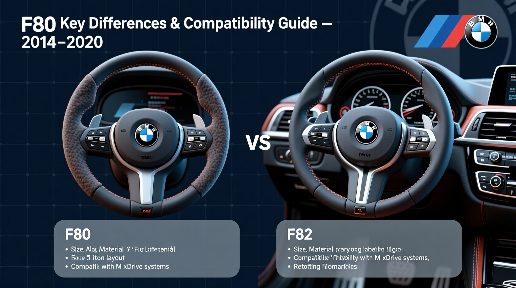 f80 vs f82 steering wheel