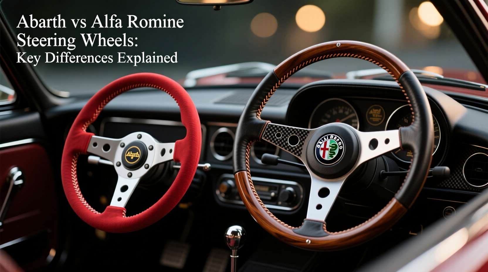 abarth vs alfa steering wheel