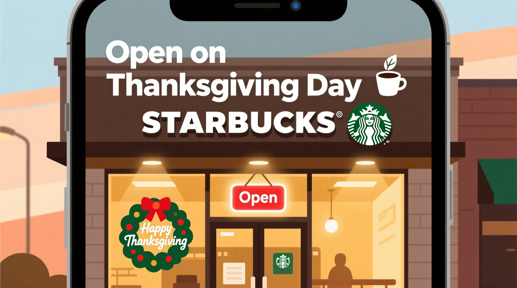 is starbucks open today on thanksgiving