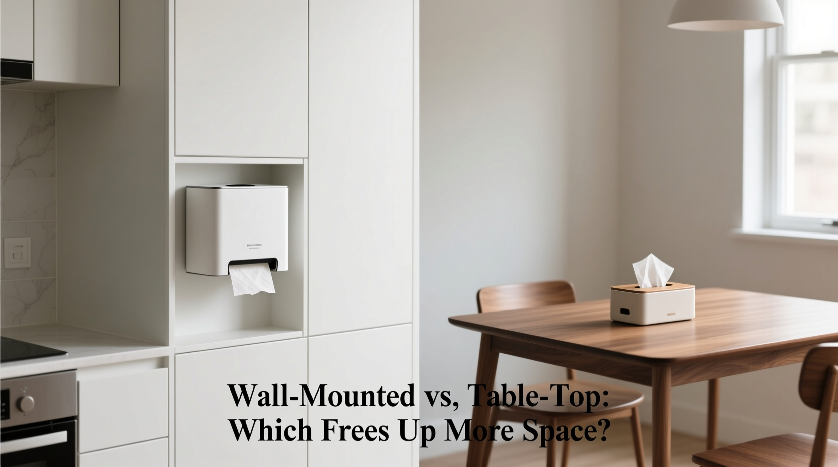 wall mounted vs dining table tissue box which one frees up more space