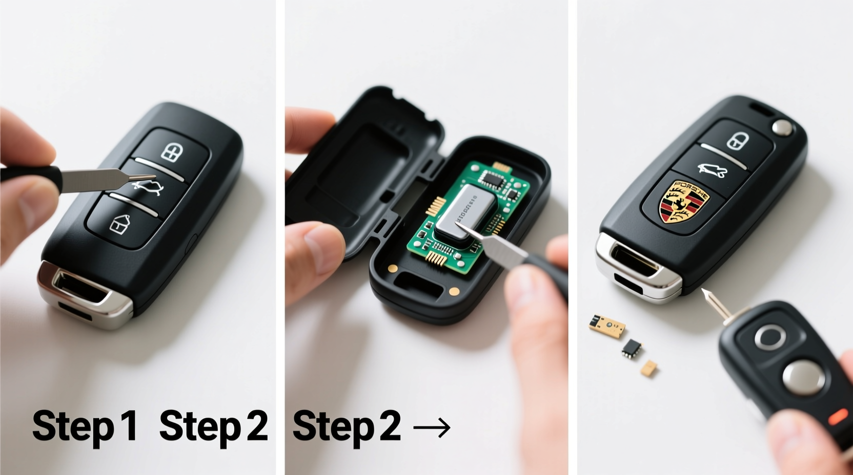 step by step guide to replacing a damaged porsche car key case at home