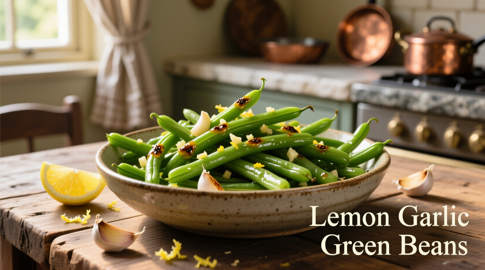 lemon garlic green beans