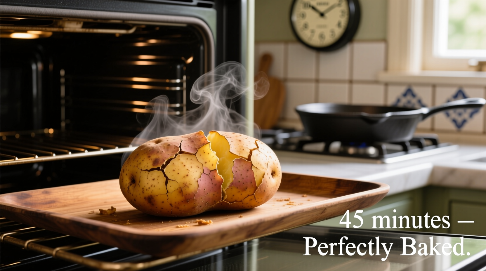 how long for a bake potato in the oven