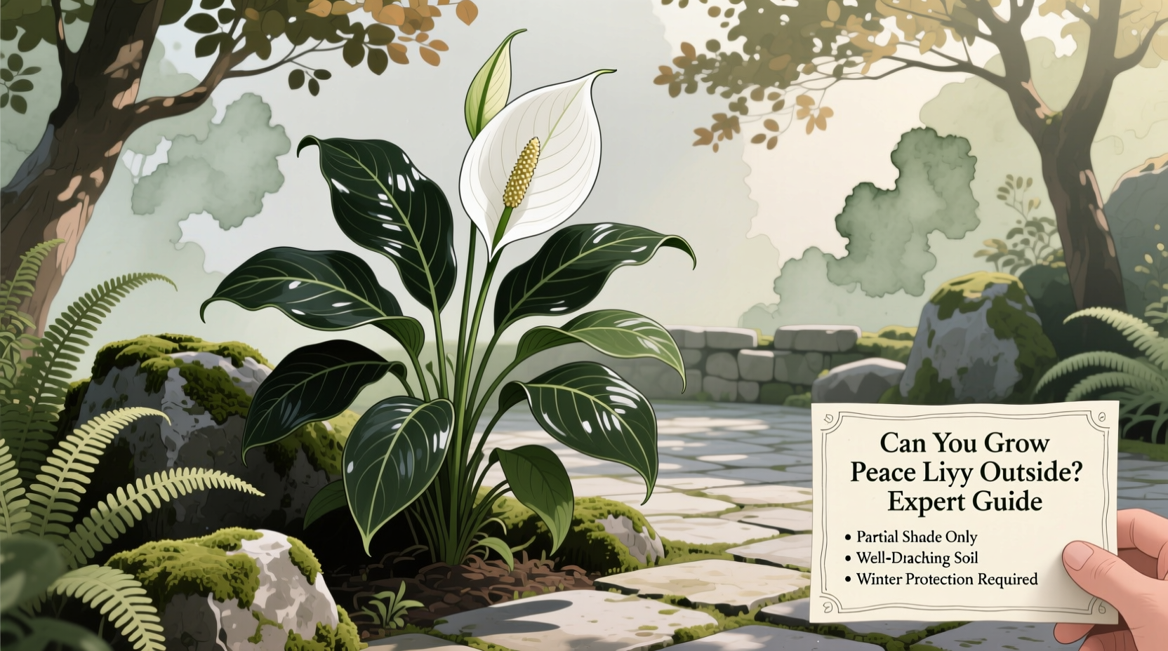 can you grow peace lily outside