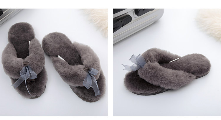 Custom Designers Fuzzy Slippers for Ladies Faux Fur Fluffy House Flats Flip Flops Warm Shoes