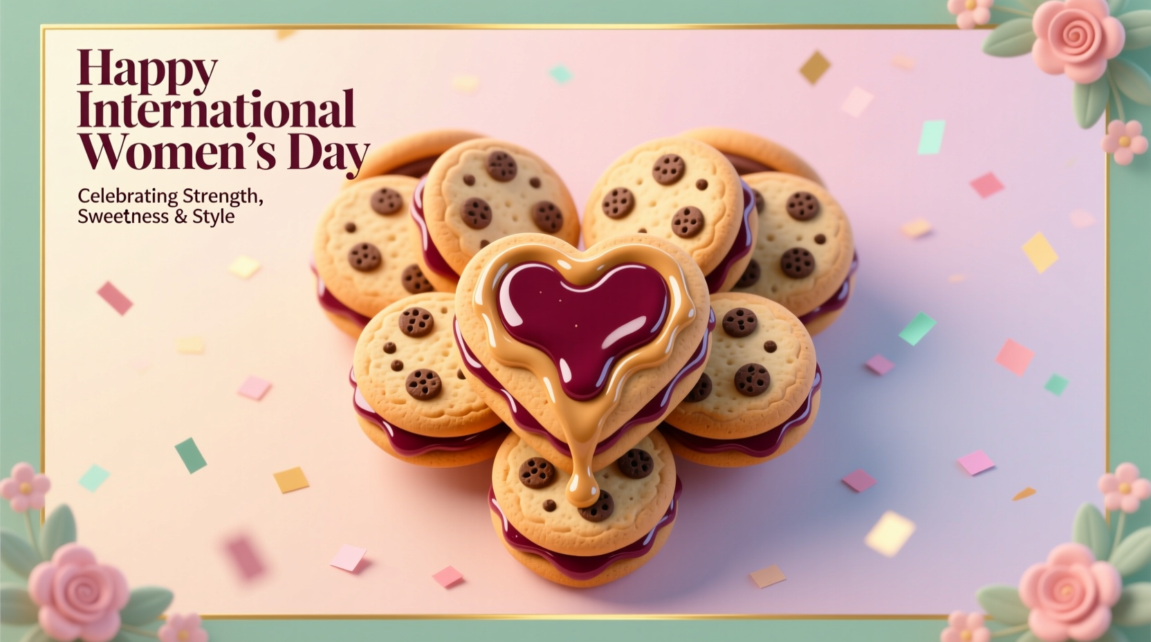 pb and j sandwich cookies in womens day magazine