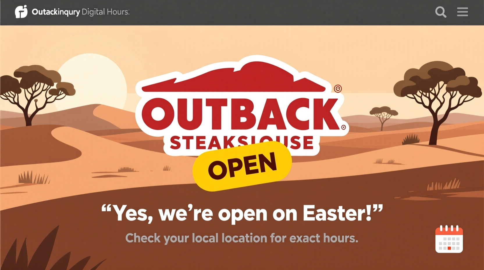 Is Outback Steakhouse Open on Easter?