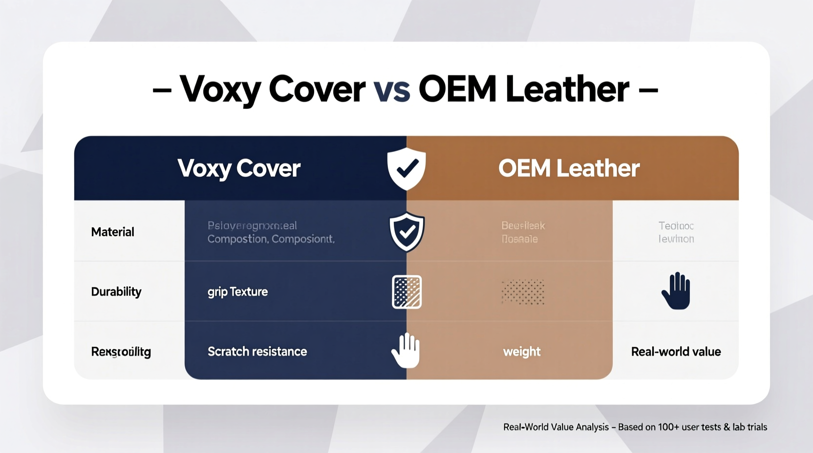 voxy cover vs oem leather