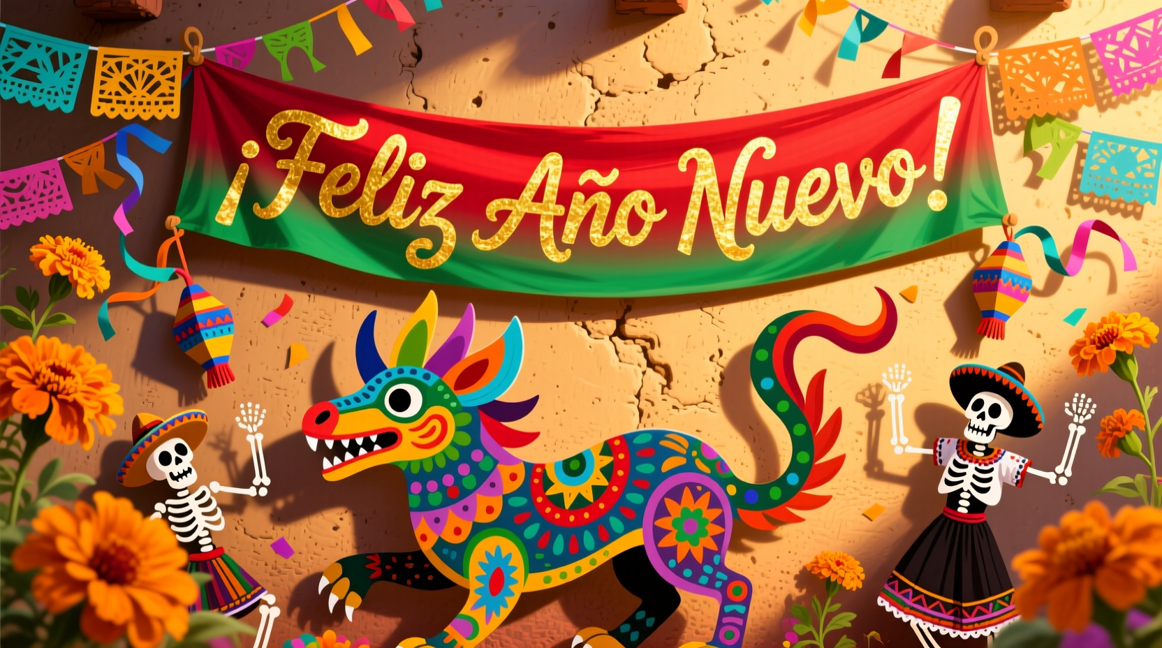 how to write happy new year in mexican