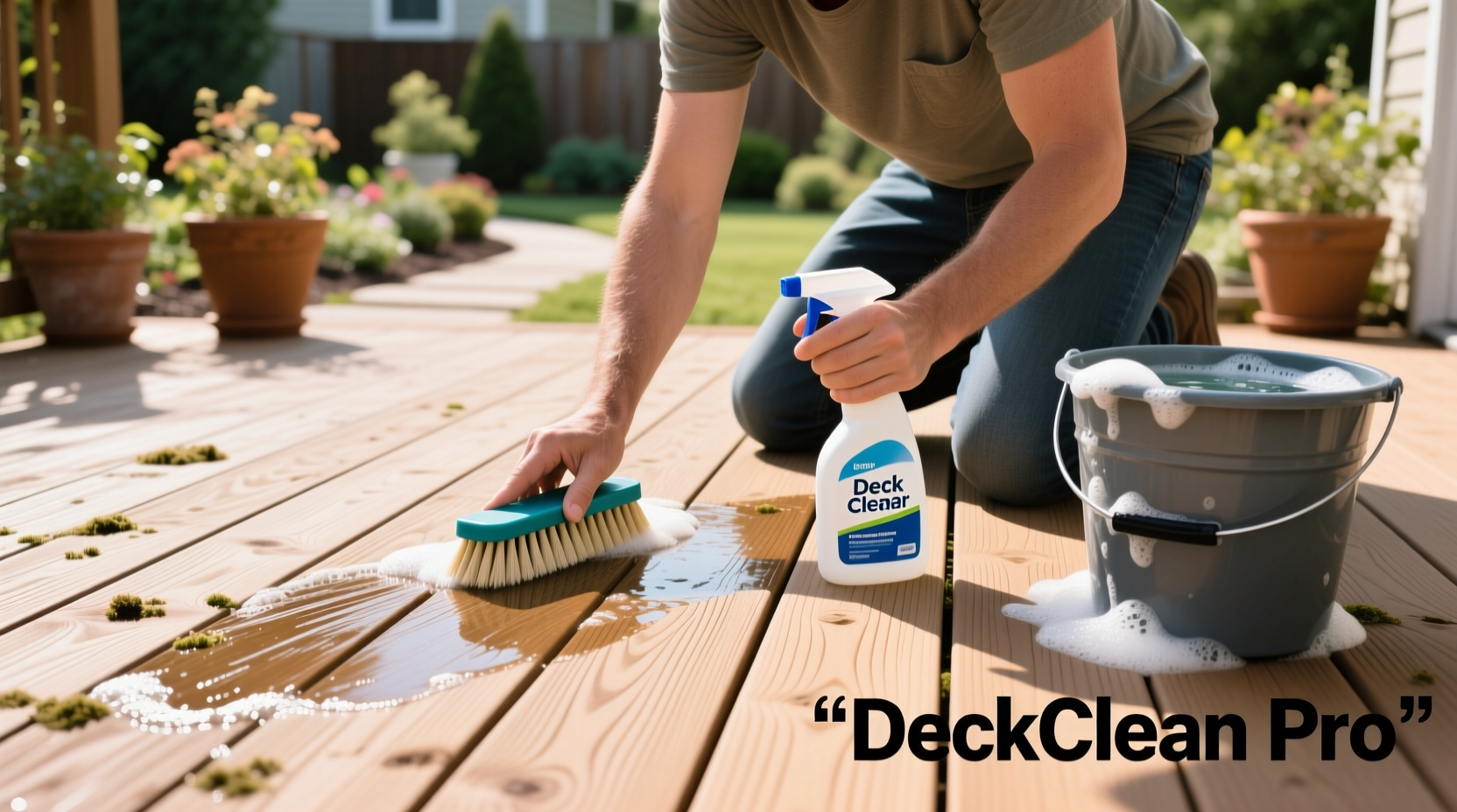 how to clean composite decking