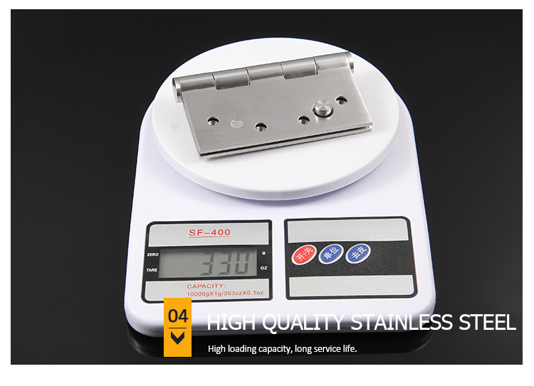 4x4x3 square two studs design anti theft security door hinge stainless steel
