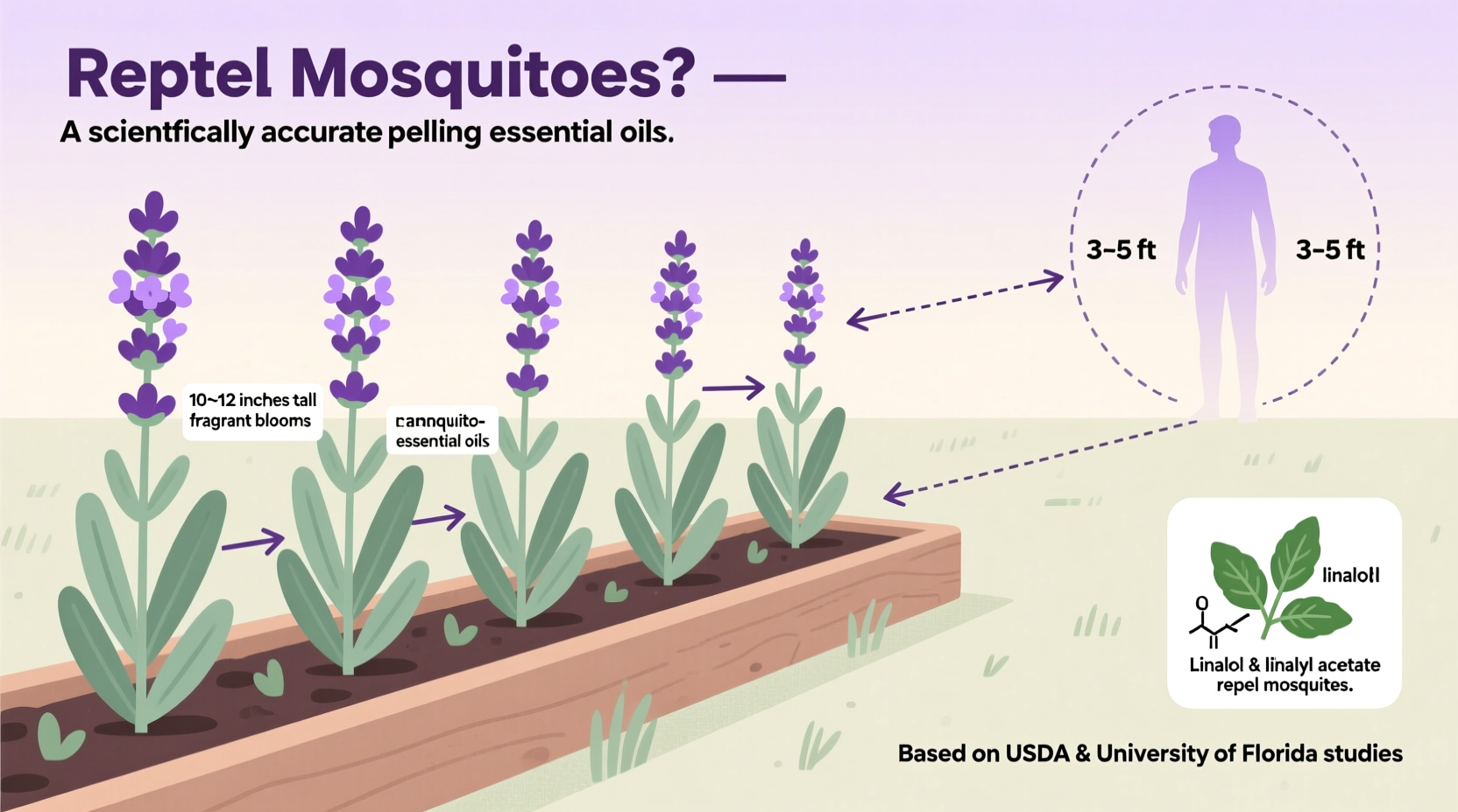 how many lavender plants are needed to repel mosquitoes