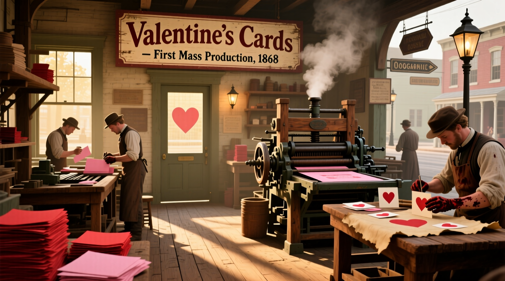 when did mass produced valentines day cards