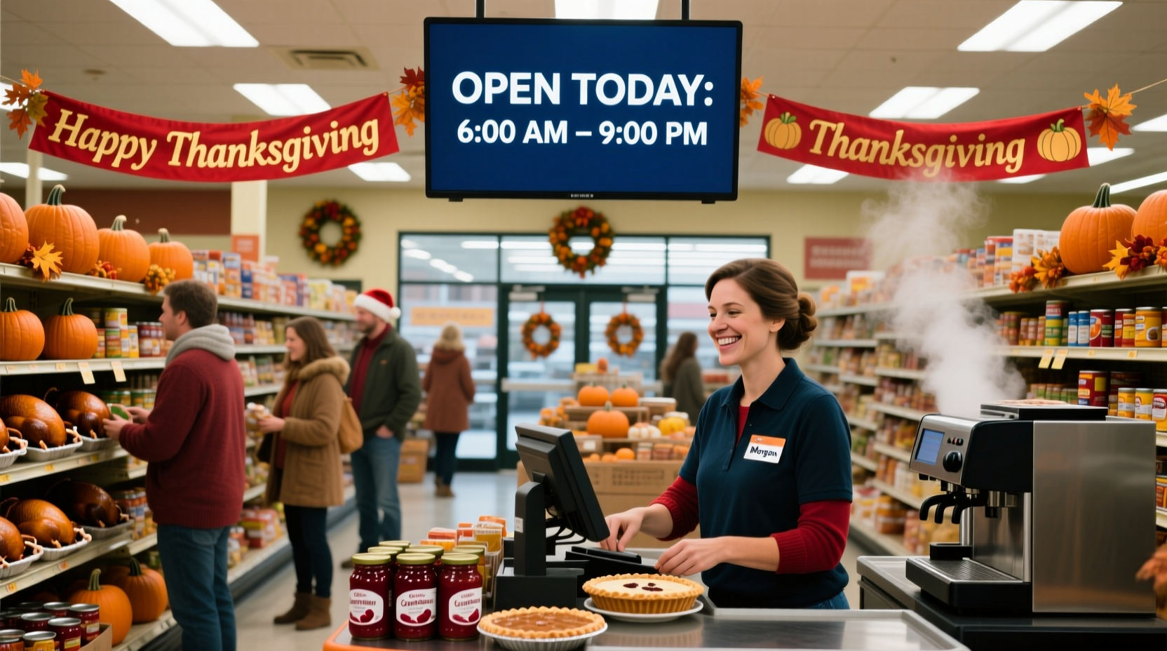 is grocery store open on thanksgiving