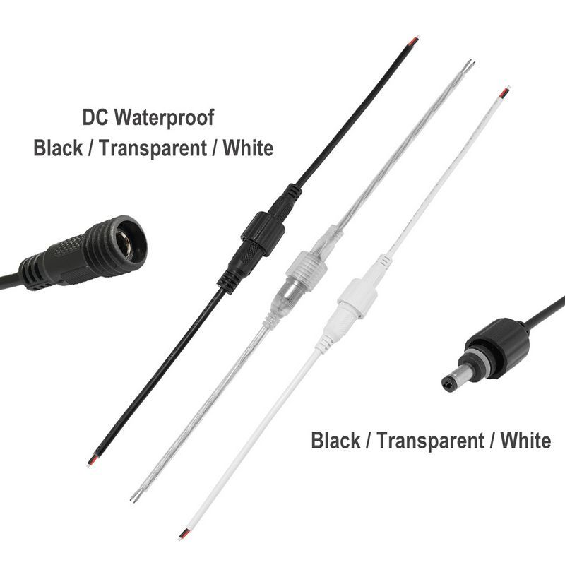2 Cavi Alimentazione DC - 100cm Per Telecamere E LED