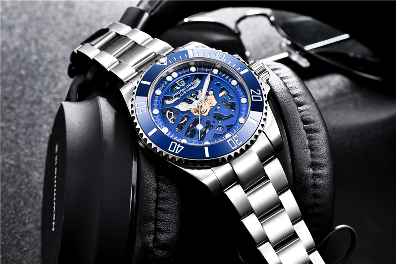 Nouveau PAGANI DESIGN Marque Hommes Montre Automatique Mécanique En Acier Inoxydable Saphir Verre 100 M Montres Étanches Reloj Hombre