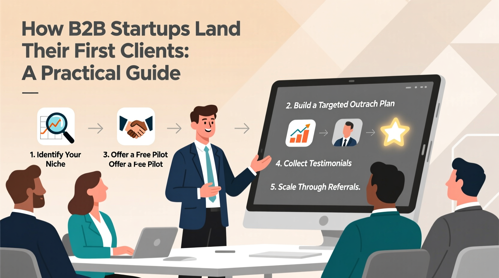 How B2B Startups Land Their First Clients: A Practical Guide