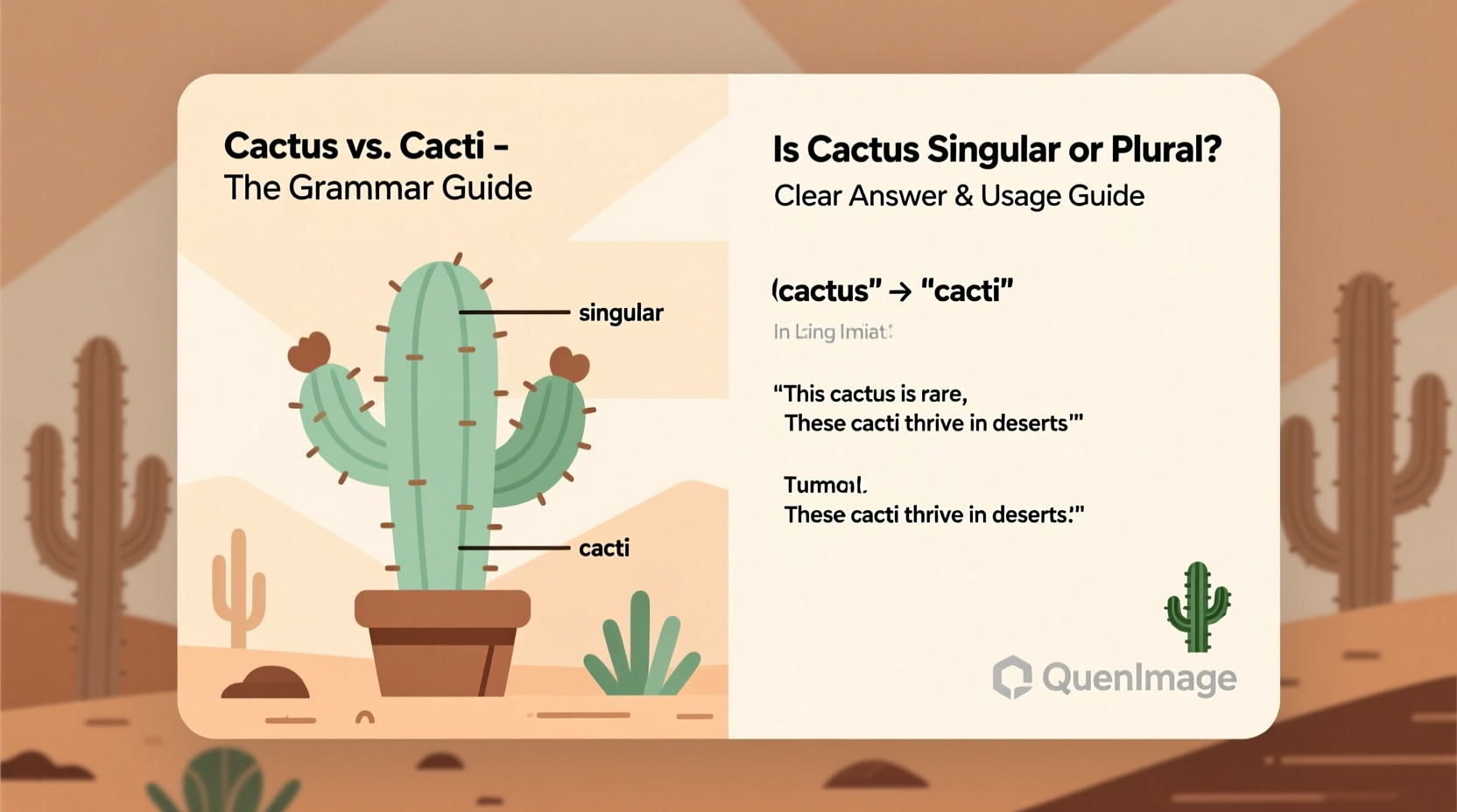 Is Cactus Singular or Plural? Clear Answer & Usage Guide