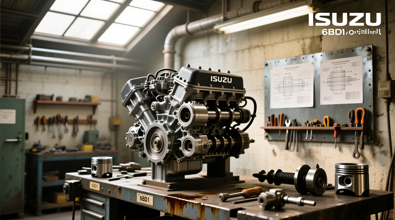 What are the Isuzu 6BD1 engine specs and performance details?
