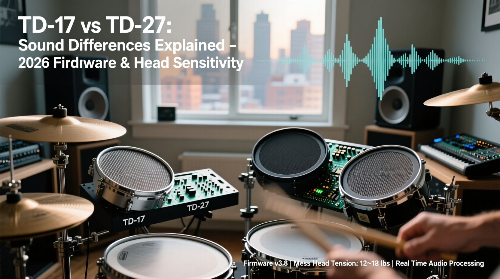Why do TD-17 and TD-27 electronic drums sound so different in apartment practice sessions in 2026 — firmware, module processing, and mesh head sensitivity explained