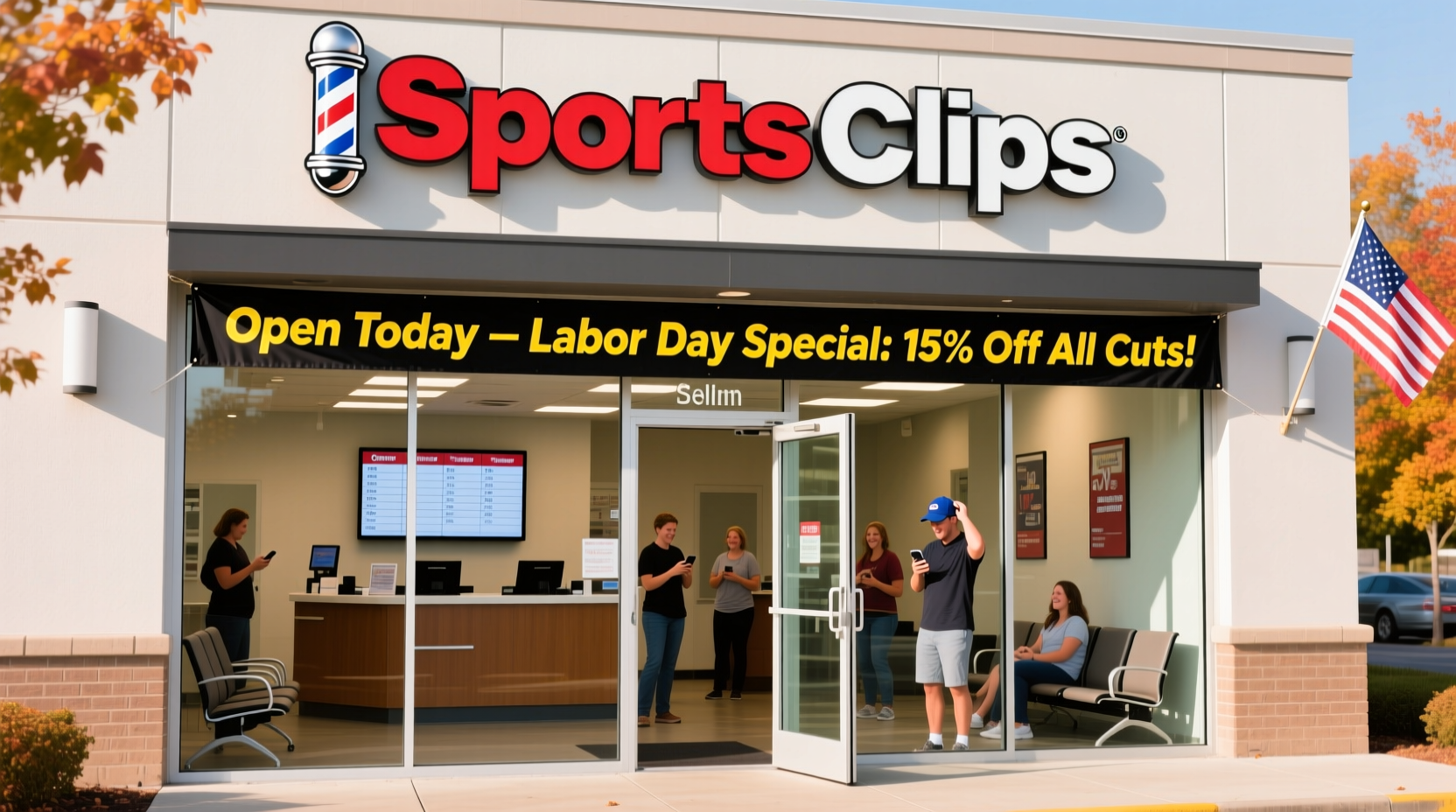 is sports clips open on labor day