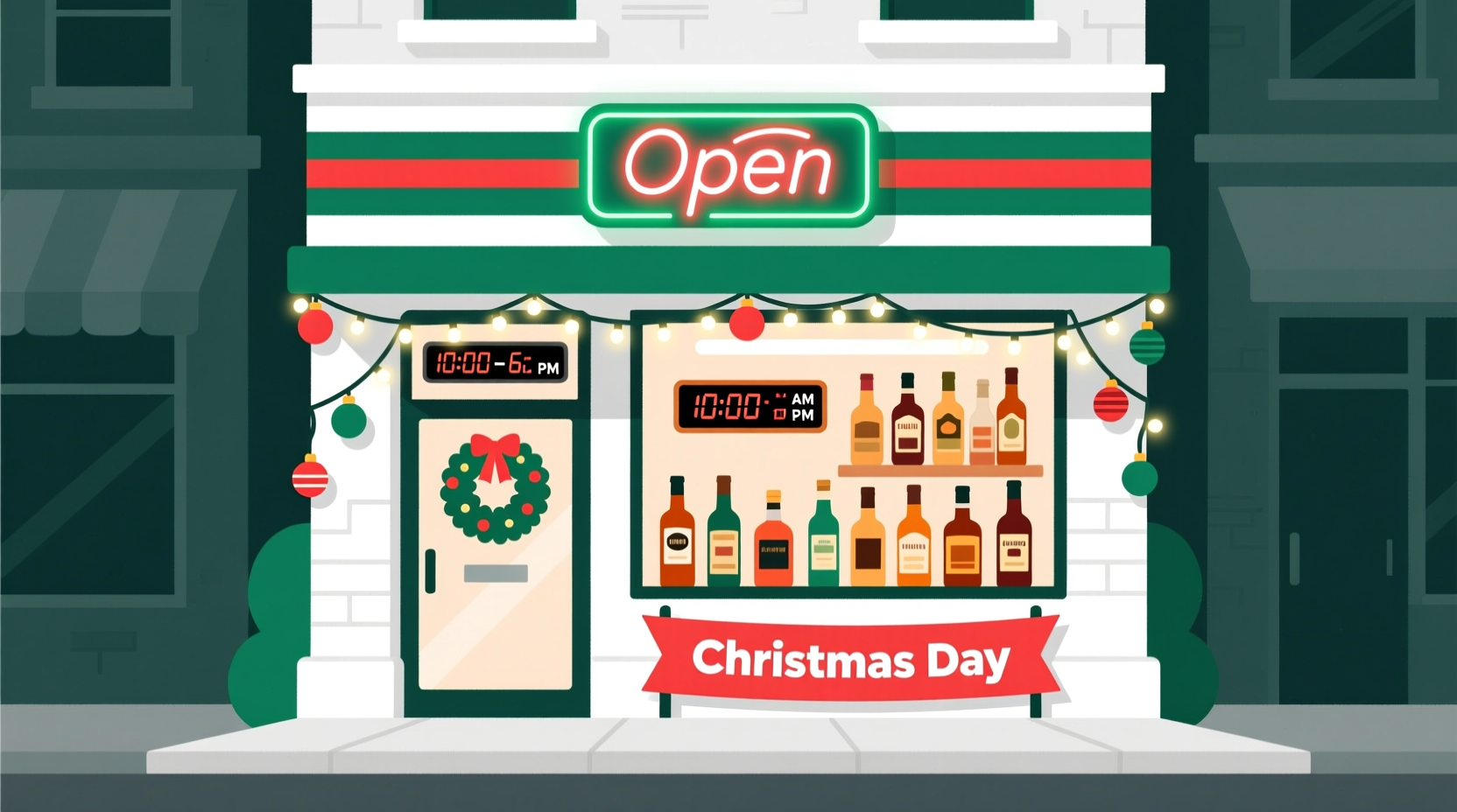 is liquor store open on christmas