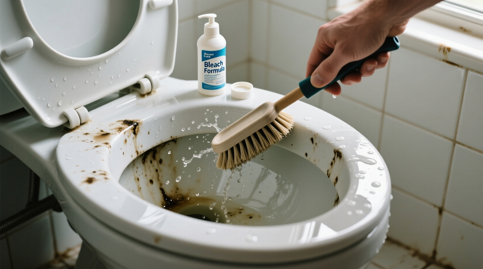 how to clean toilet stains