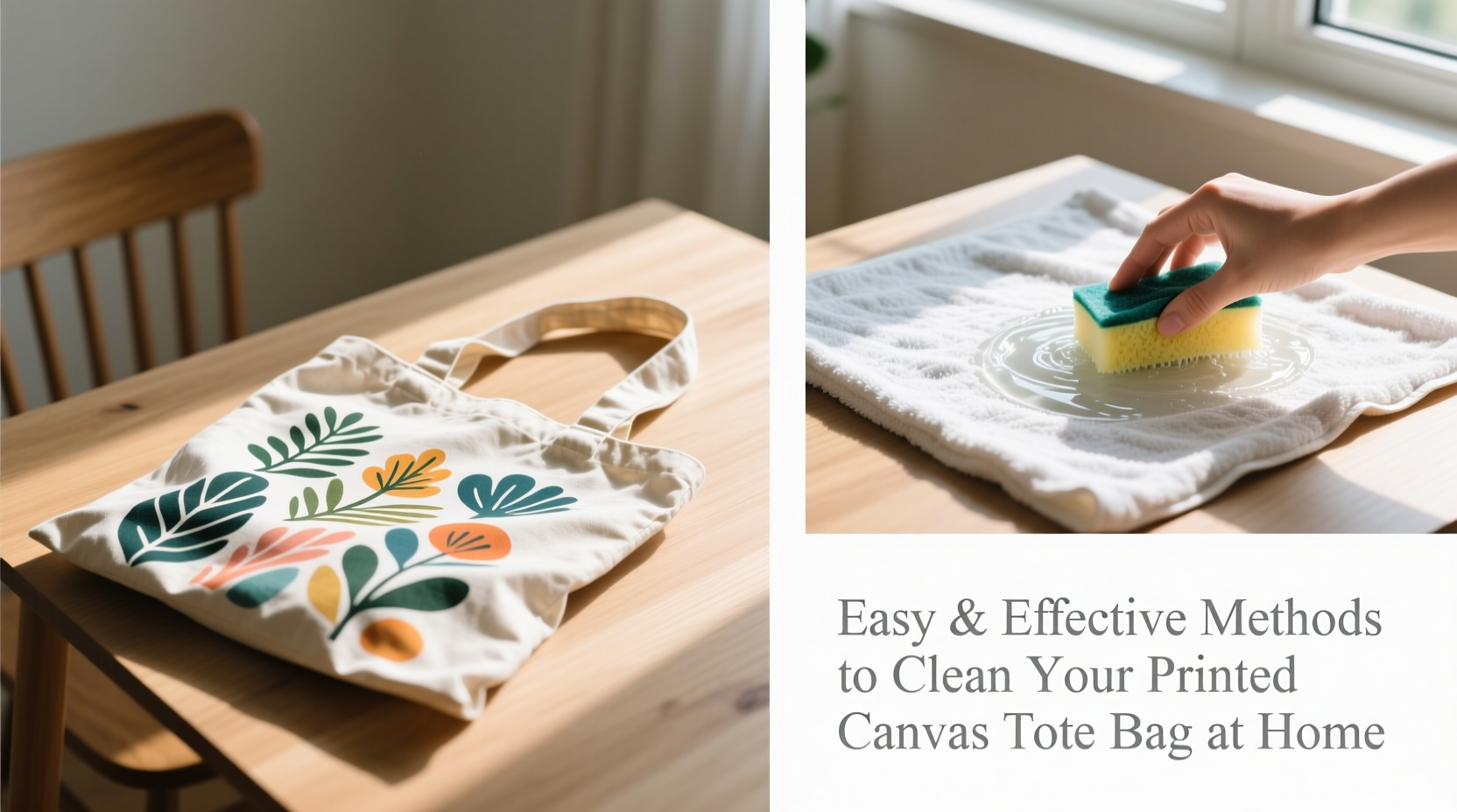 easy and effective methods to clean your printed canvas tote bag at home