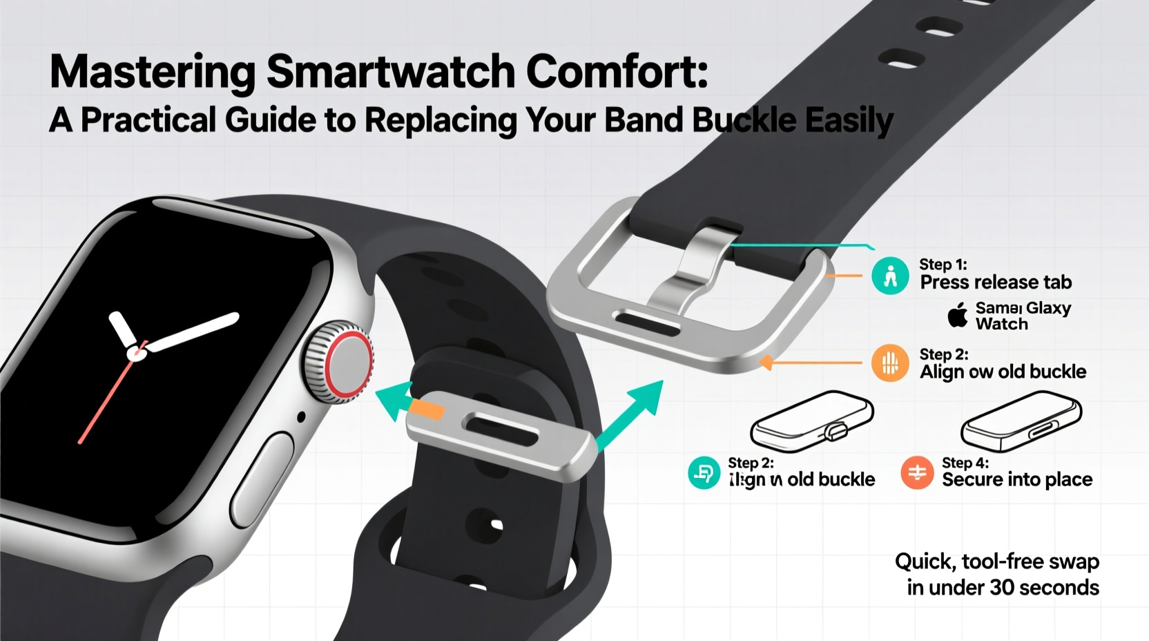 mastering smartwatch comfort a practical guide to replacing your smartwatch band buckle easily