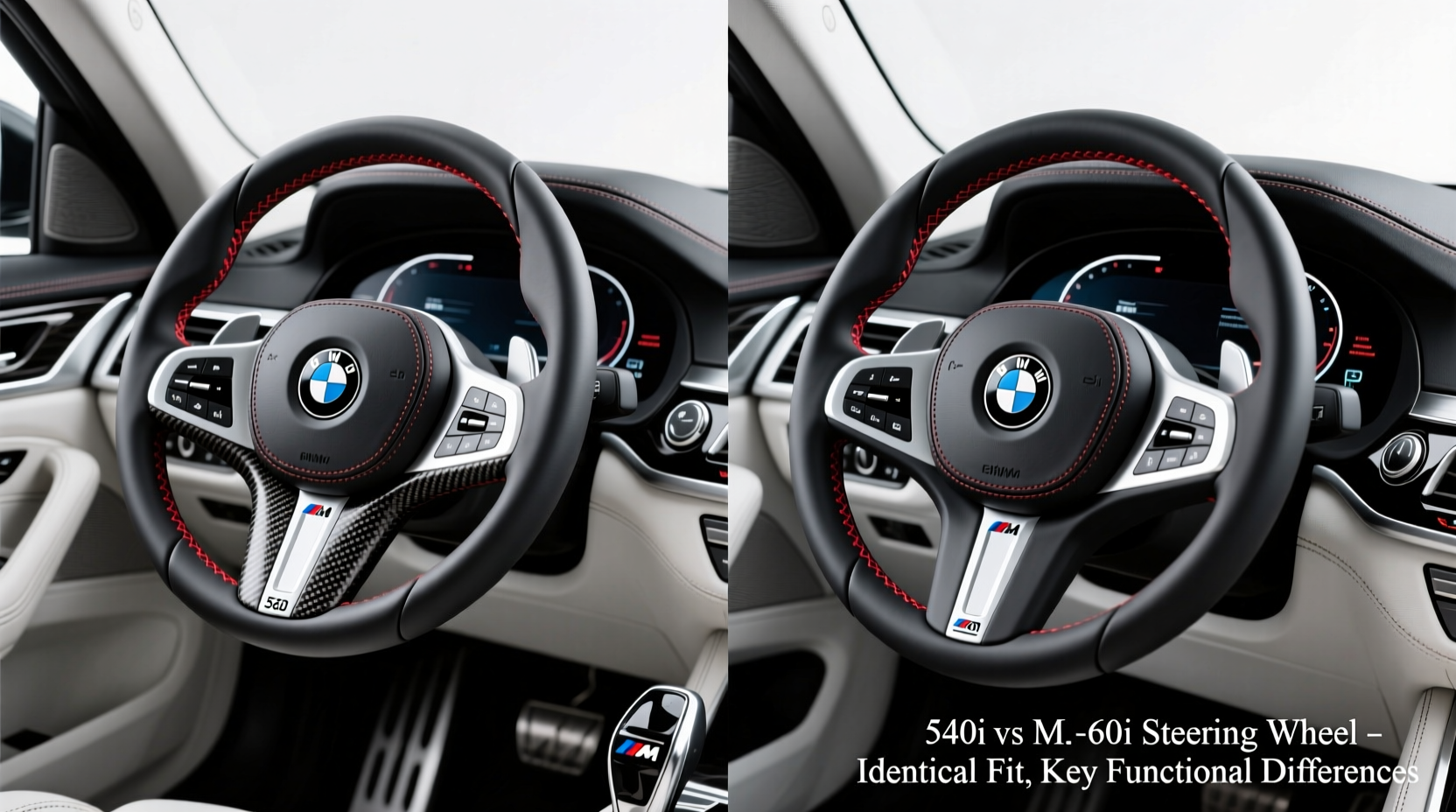 540i vs m560i steering wheel
