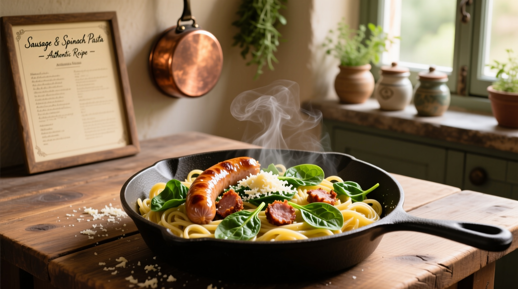 Perfect Sausage Spinach Pasta Recipe in 30 Minutes