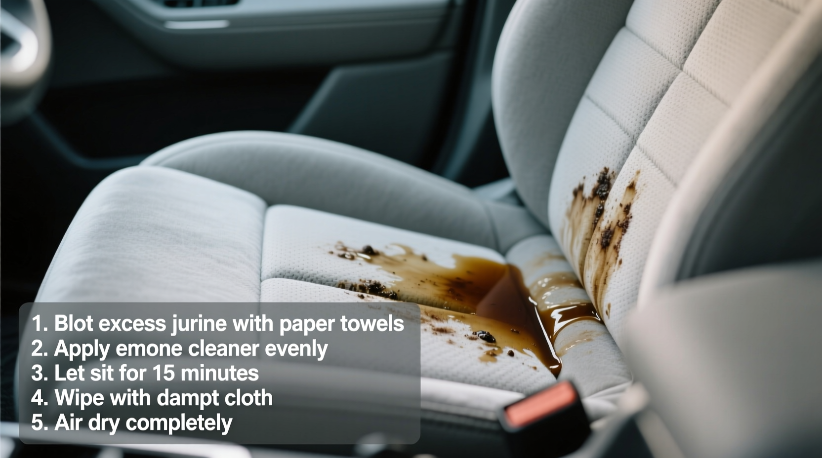 how do you get pee out of a car seat