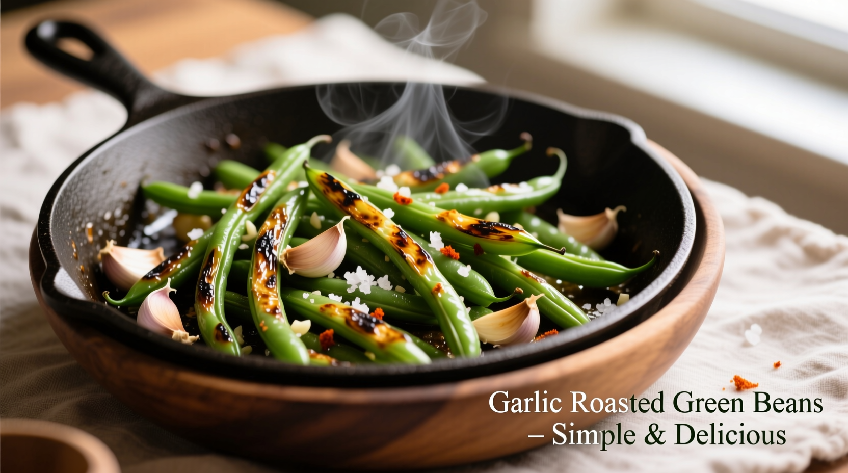 roasted green beans garlic