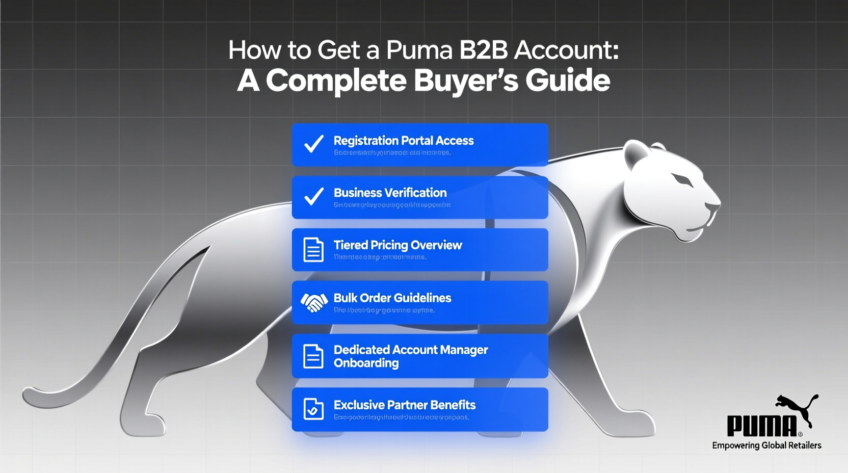 how to get a puma b2b account