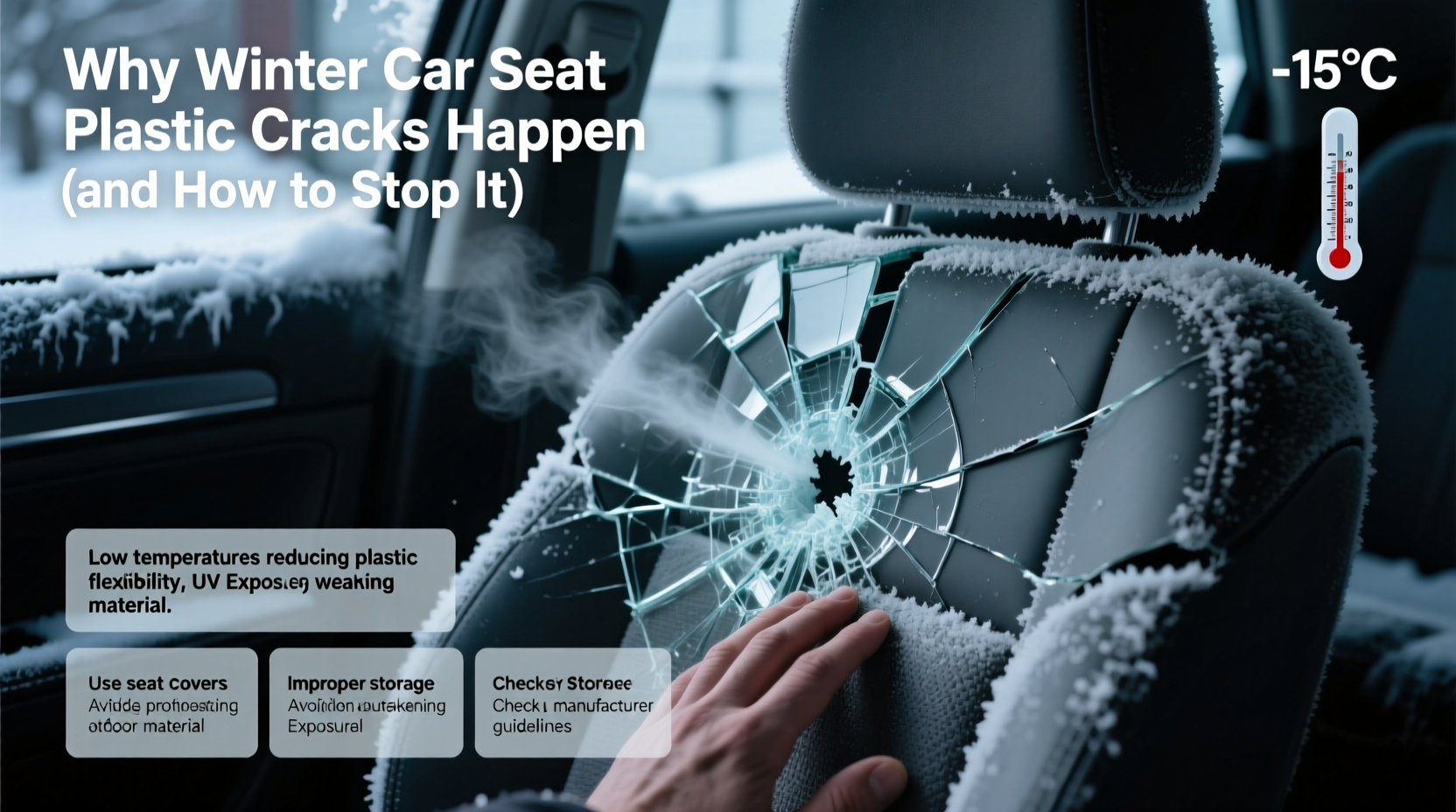 winter car seat plastic crack