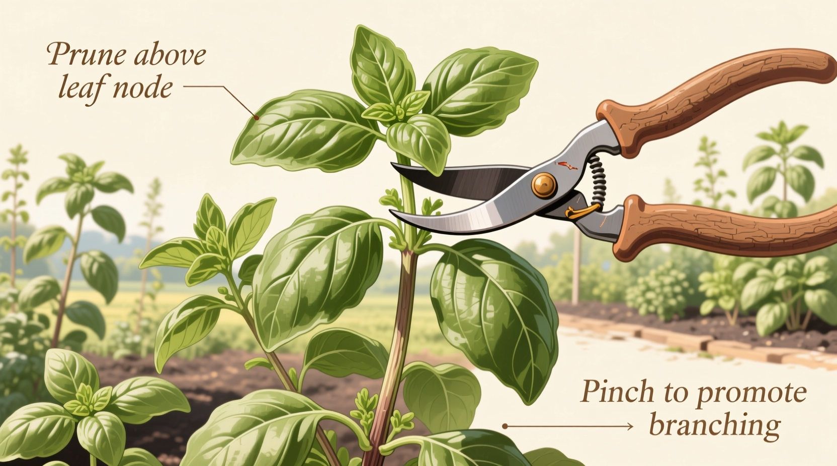 how do you prune basil plants