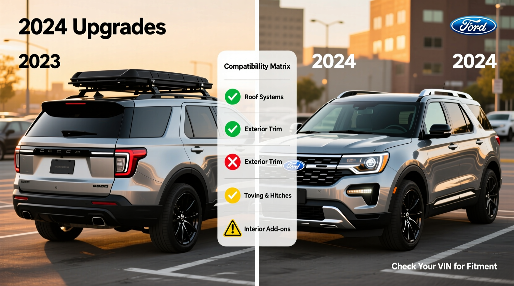 explorer 2023 vs 2024 accessories