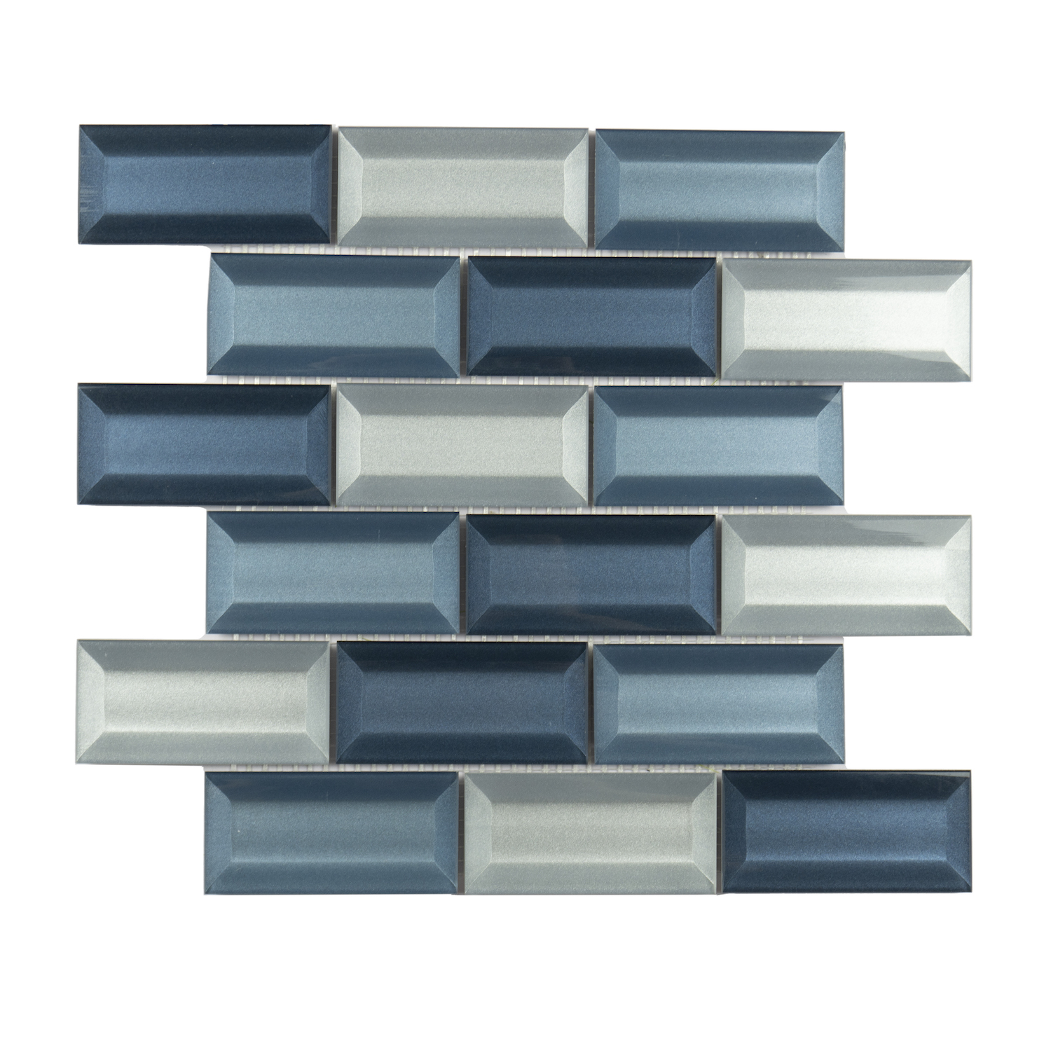 Blue Color 3D Glass Mosaics 3D Wall Tiles