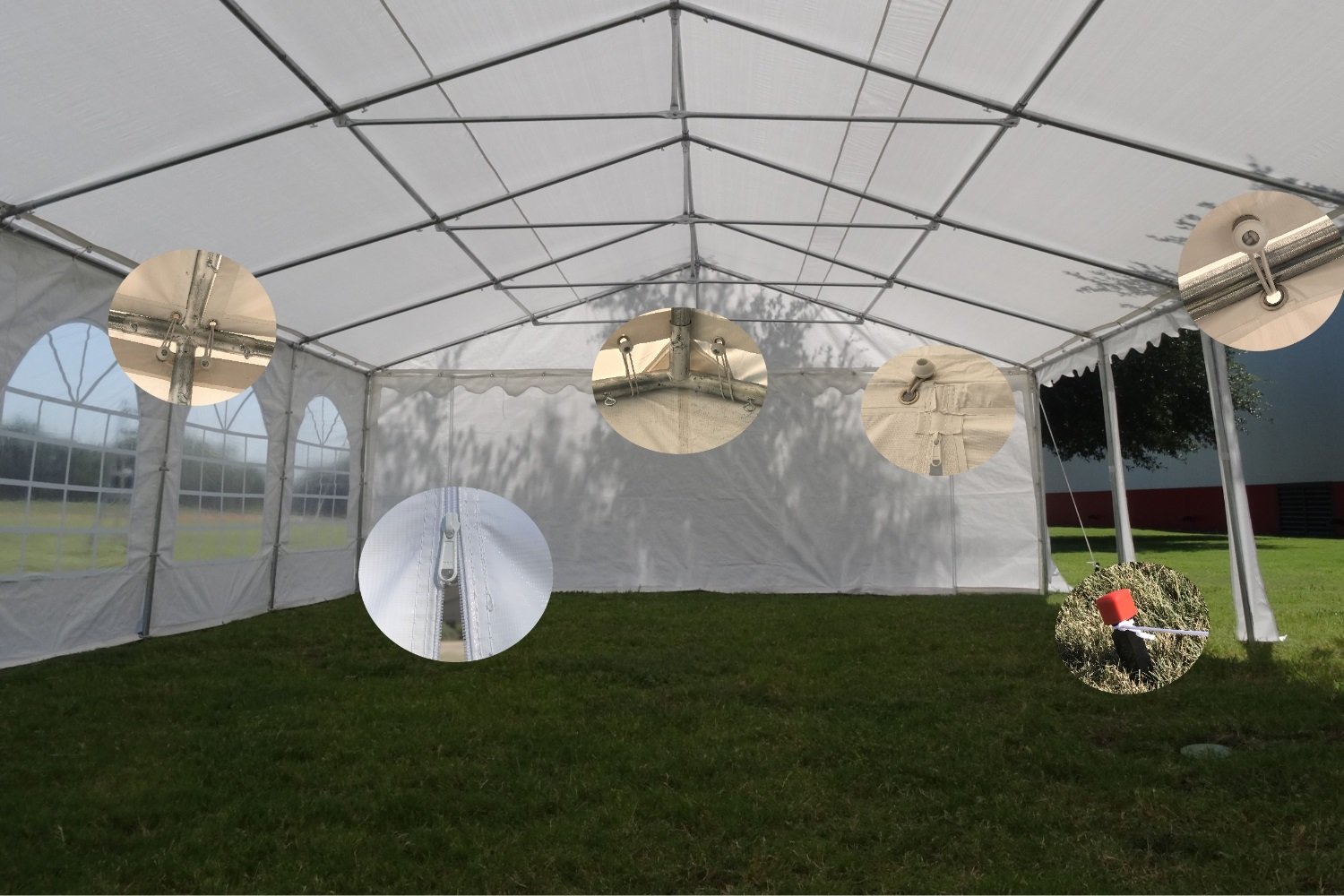 6m 7m huge span white pvc wedding marquee party tents