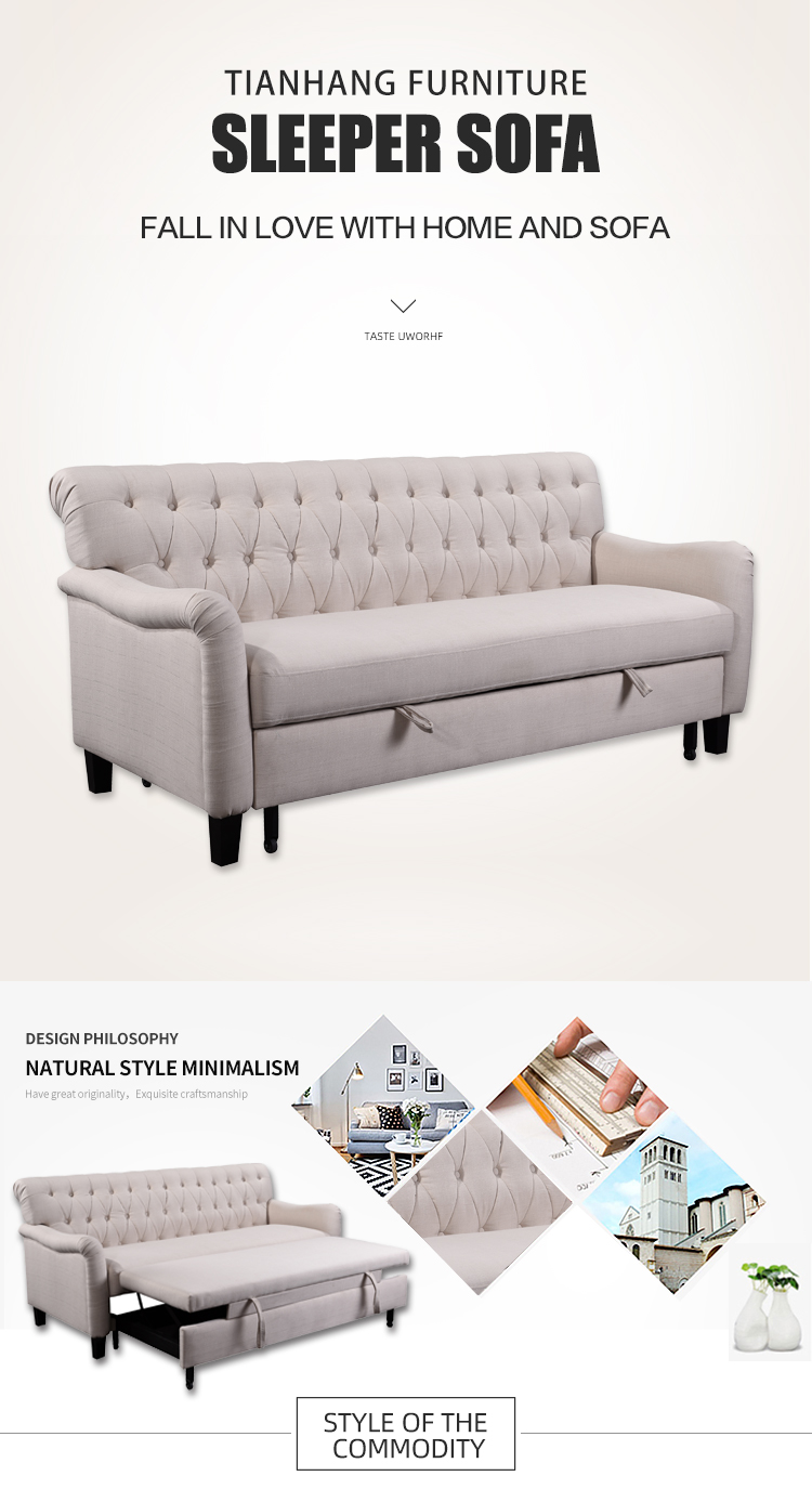 Home furniture living room sofa set Wooden legs Morden sleeper sofa bed