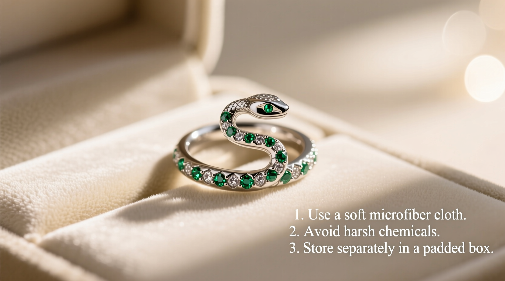 expert tips for cleaning and caring for your designer snake ring safely