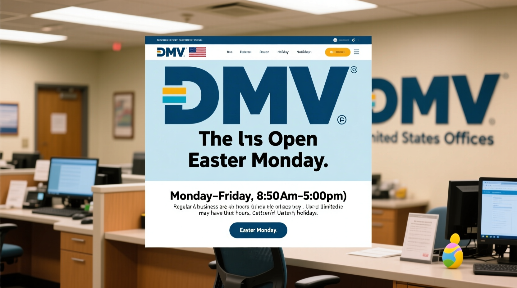 is the dmv open on easter monday