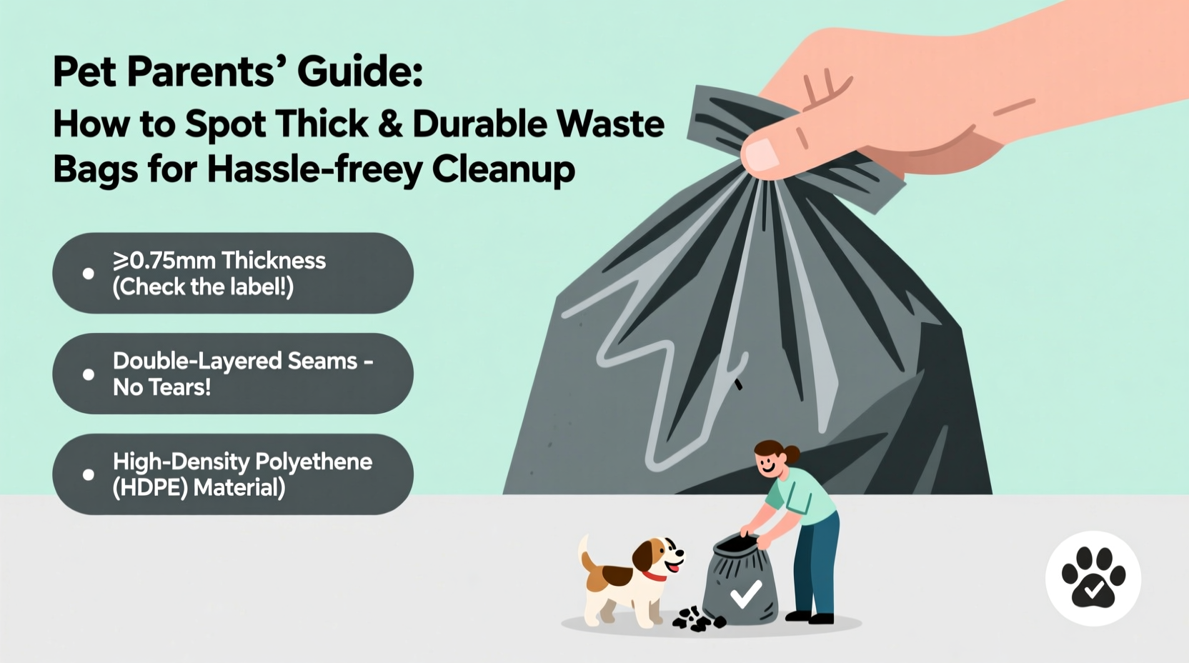 a pet parents guide to identifying thick and durable waste bags for hassle free cleanup