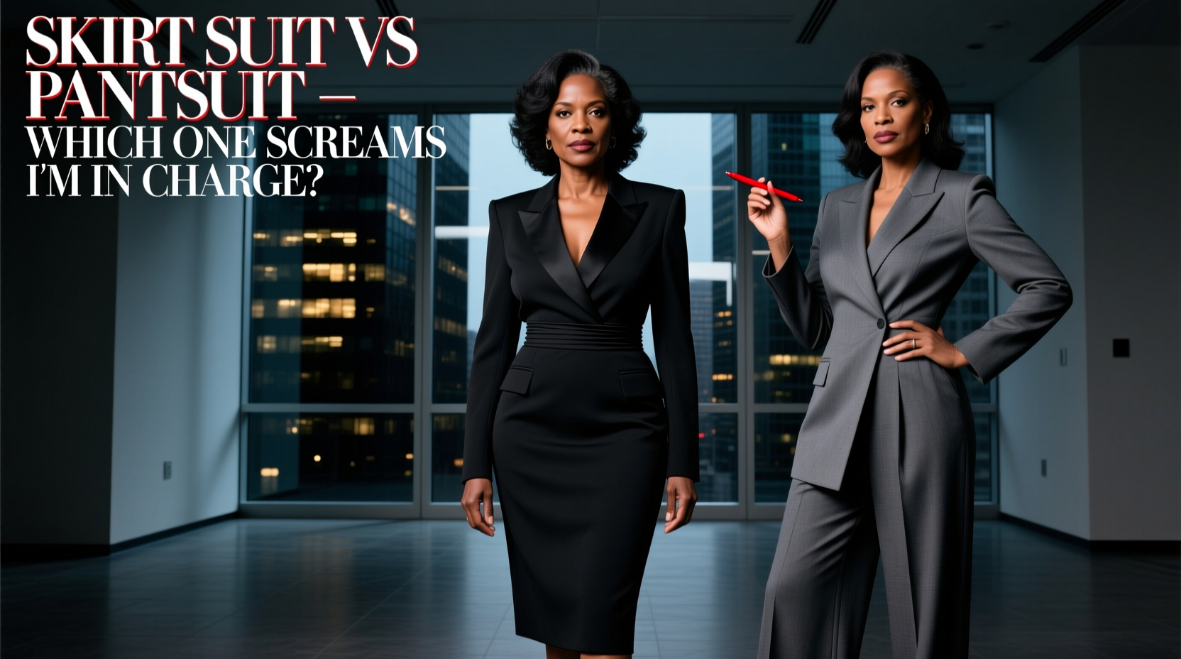 skirt suit vs pantsuit which one screams im in charge